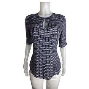 N72. Theory Top Size S Multicolor Blouse Short Sleeve Round Neck